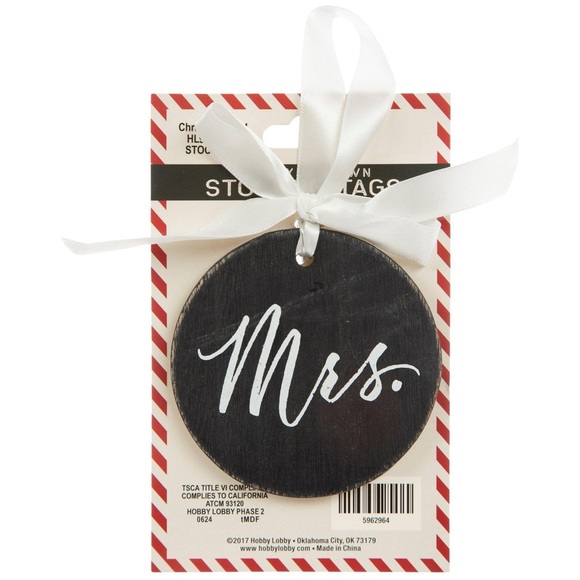 Mrs. Wood Stocking Tag - Picture 1 of 1